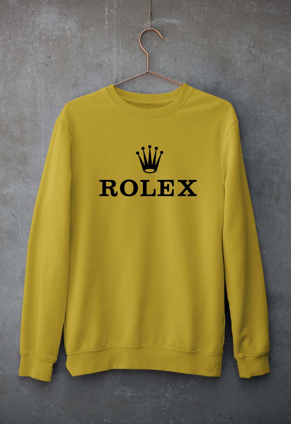 Rolex Unisex Sweatshirt for Men/Women-Mustard Yellow-Ektarfa.online