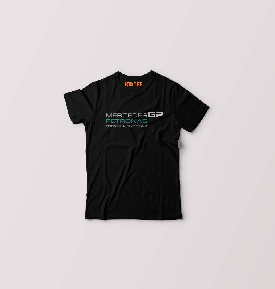 Mercedes GP Petronas F1 Kids T-Shirt for Boy/Girl-0-1 Year(20 Inches)-Black-Ektarfa.online