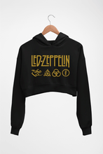 Load image into Gallery viewer, Led Zeppelin Crop HOODIE FOR WOMEN-Black-Ektarfa.online
