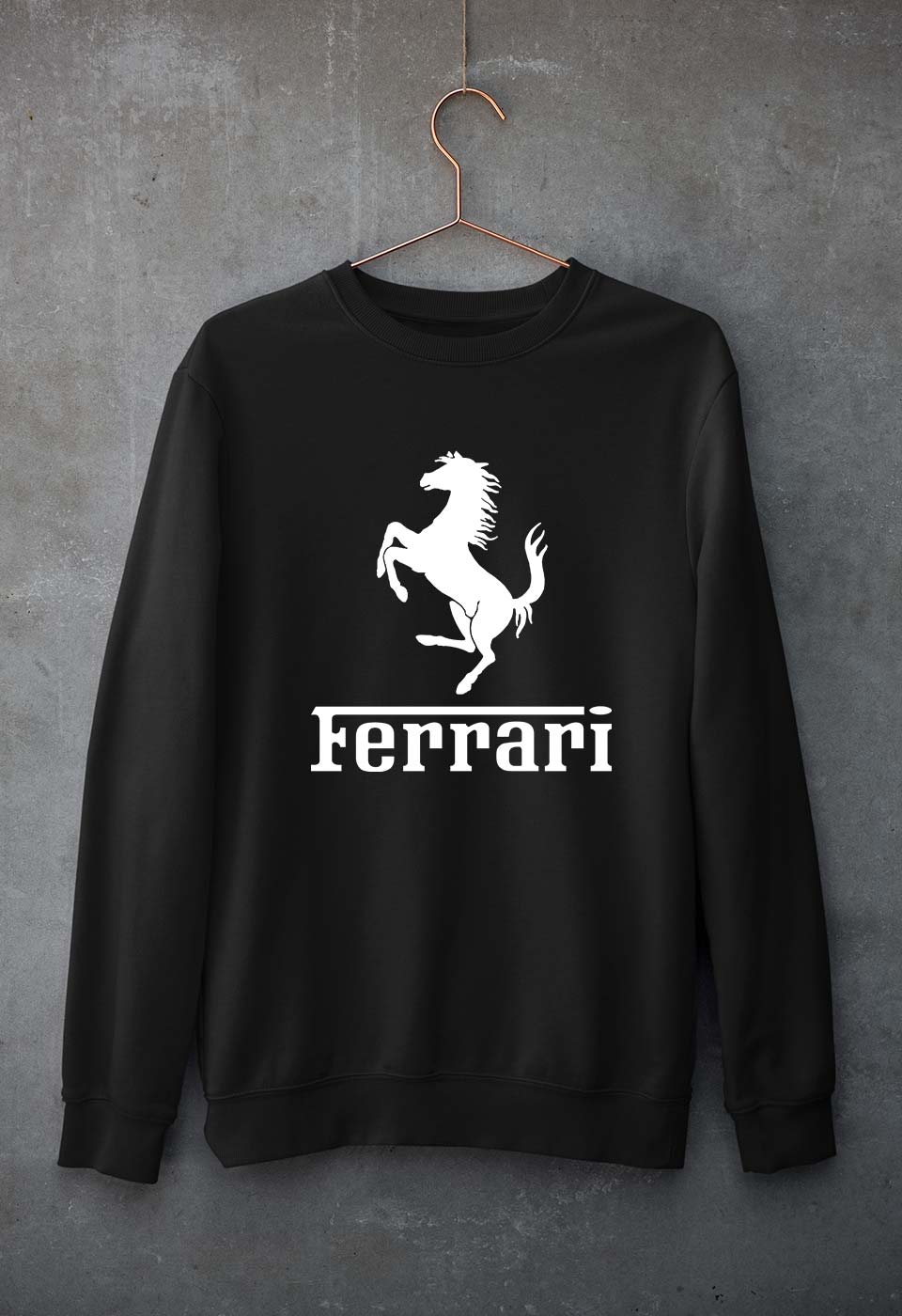 Ferrari F1 Unisex Sweatshirt for Men/Women-S(40 Inches)-Black-Ektarfa.online