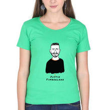 Load image into Gallery viewer, Justin Timberlake T-Shirt for Women-Flag Green-Ektarfa.online
