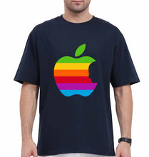 Load image into Gallery viewer, Steve Jobs Apple Oversized T-Shirt for Men-Navy Blue-Ektarfa.online
