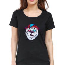 Load image into Gallery viewer, Bear T-Shirt for Women-Black-Ektarfa.online
