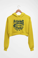 Load image into Gallery viewer, Fishing Crop HOODIE FOR WOMEN-Mustard Yellow-Ektarfa.online
