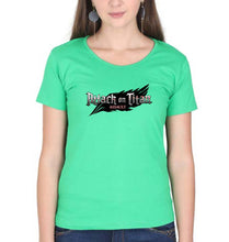 Load image into Gallery viewer, Attack on Titan T-Shirt for Women-Flag Green-Ektarfa.online
