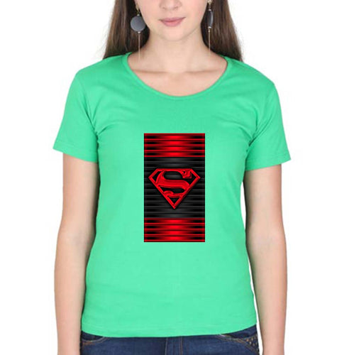 Superman Superhero T-Shirt for Women-Flag Green-Ektarfa.online