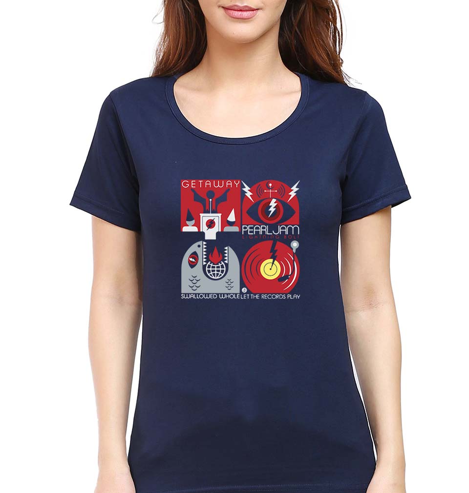 Pearl Jam T-Shirt for Women-Navy Blue-Ektarfa.online
