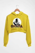 Load image into Gallery viewer, Olympia Crop HOODIE FOR WOMEN-Mustard Yellow-Ektarfa.online
