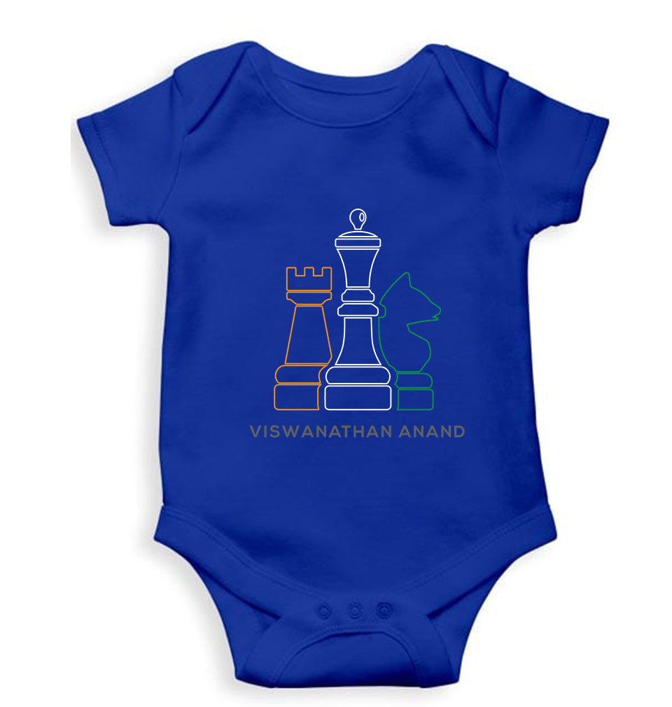 Viswanathan Anand Chess Kids Romper For Baby Boy/Girl-Royal Blue-Ektarfa.online