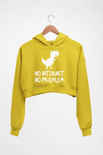 Load image into Gallery viewer, Internet Crop HOODIE FOR WOMEN-Mustard Yellow-Ektarfa.online
