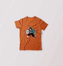 Load image into Gallery viewer, Demon Slayer Kids T-Shirt for Boy/Girl-Orange-Ektarfa.online
