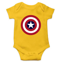 Load image into Gallery viewer, Captain America Kids Romper Kids Romper For Baby Boy/Girl-0-5 Months(18 Inches)-Yellow-Ektarfa.online
