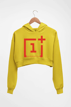 Load image into Gallery viewer, OnePlus Crop HOODIE FOR WOMEN-Mustard Yellow-Ektarfa.online
