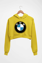Load image into Gallery viewer, BMW Crop HOODIE FOR WOMEN-Mustard Yellow-Ektarfa.online
