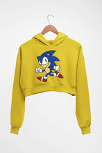 Load image into Gallery viewer, Sonic Crop HOODIE FOR WOMEN-Mustard Yellow-Ektarfa.online
