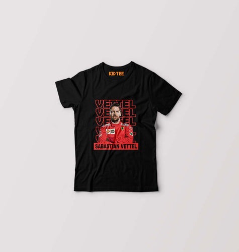 Sebastian Vettel F1 T-Shirt for Boy/Girl-Black-Ektarfa.online