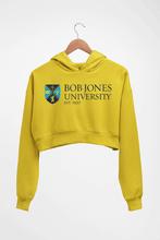 Load image into Gallery viewer, Bob Jones University Crop HOODIE FOR WOMEN-Mustard Yellow-Ektarfa.online
