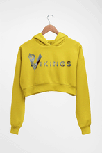 Load image into Gallery viewer, Vikings Crop HOODIE FOR WOMEN-Mustard Yellow-Ektarfa.online

