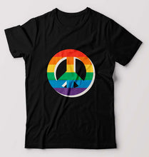 Load image into Gallery viewer, Peace Pride T-Shirt for Men-Black-Ektarfa.online
