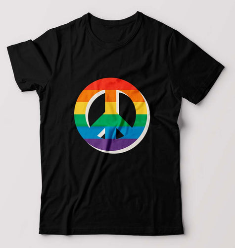 Peace Pride T-Shirt for Men-Black-Ektarfa.online