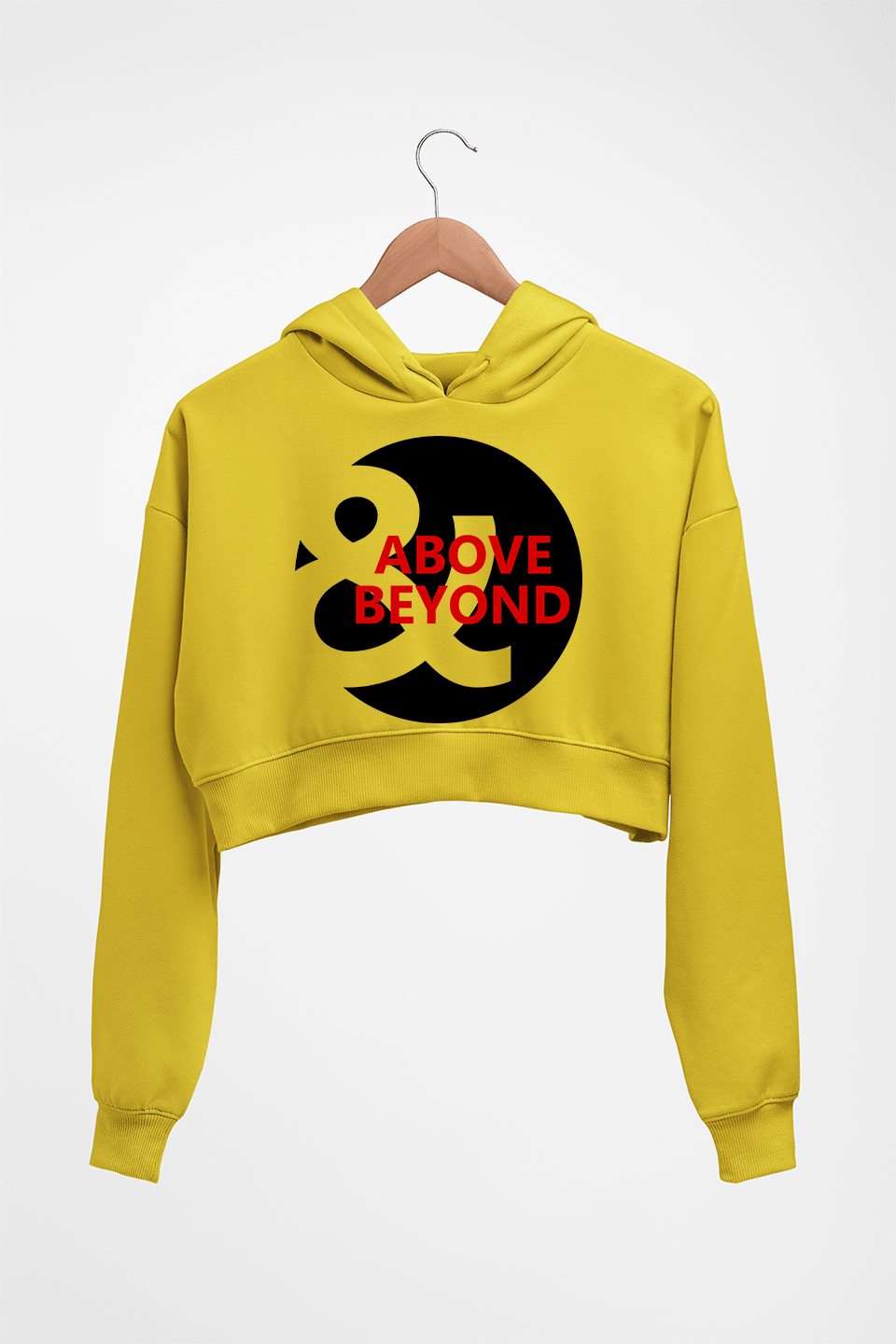 Above & Beyond Crop HOODIE FOR WOMEN-Mustard Yellow-Ektarfa.online