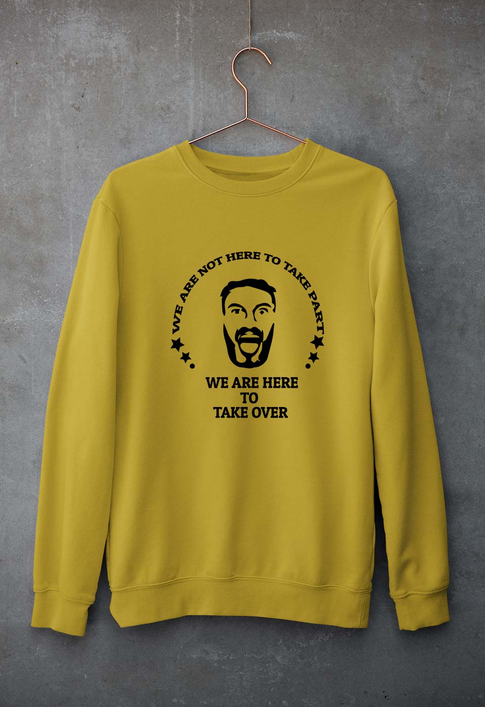 Conor McGregor UFC Unisex Sweatshirt for Men/Women-Mustard Yellow-Ektarfa.online