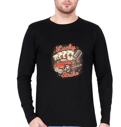 Poker Full Sleeves T-Shirt for Men-Black-Ektarfa.online