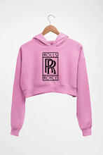 Load image into Gallery viewer, Rolls Royce Crop HOODIE FOR WOMEN-Light Baby Pink-Ektarfa.online

