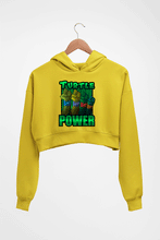 Load image into Gallery viewer, Ninja Turtles TMNT Crop HOODIE FOR WOMEN-Mustard Yellow-Ektarfa.online
