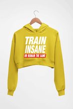 Load image into Gallery viewer, Gym Crop HOODIE FOR WOMEN-Mustard Yellow-Ektarfa.online
