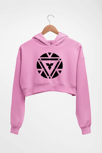 Iron Man Crop HOODIE FOR WOMEN-Light Baby Pink-Ektarfa.online