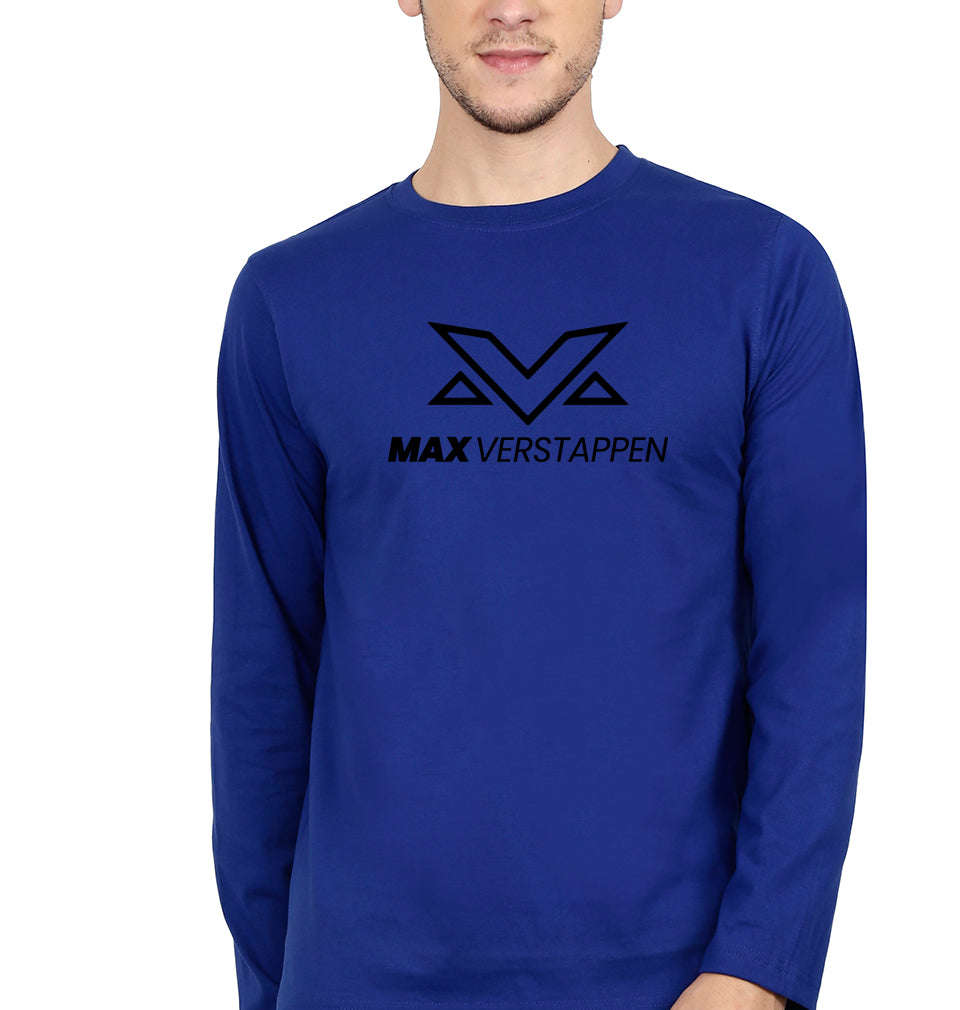 Max Verstappen Full Sleeves T-Shirt for Men-S(38 Inches)-Royal Blue-Ektarfa.online