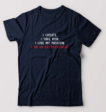 Load image into Gallery viewer, Entrepreneur T-Shirt for Men-Navy Blue-Ektarfa.online
