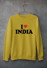 Load image into Gallery viewer, I Love India Unisex Sweatshirt for Men/Women-Mustard Yellow-Ektarfa.online
