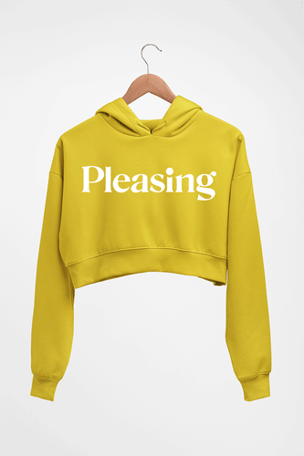 Pleasing Crop HOODIE FOR WOMEN-Mustard Yellow-Ektarfa.online