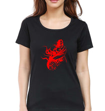 Load image into Gallery viewer, Hanuman Ji (God) T-Shirt for Women-Black-Ektarfa.online
