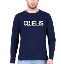 Load image into Gallery viewer, Chess Full Sleeves T-Shirt for Men-Navy Blue-Ektarfa.online
