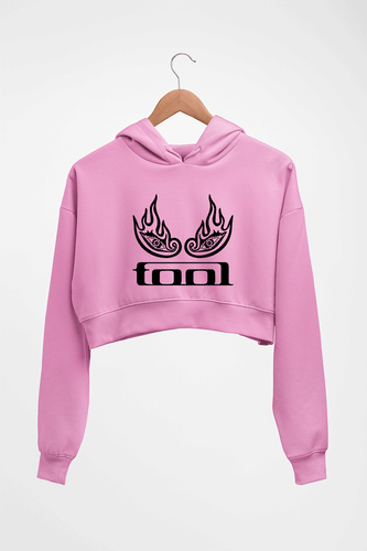 Tool Band Crop HOODIE FOR WOMEN-Light Baby Pink-Ektarfa.online