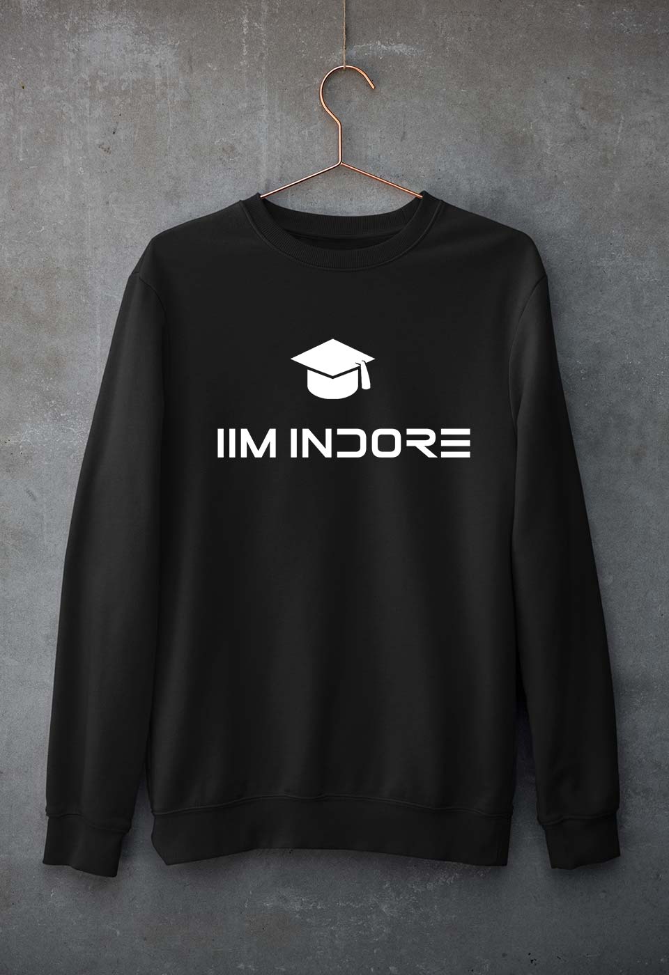 IIM I Indore Unisex Sweatshirt for Men/Women-Black-Ektarfa.online