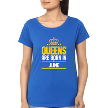Load image into Gallery viewer, Queens Are Born In June T-Shirt for Women-Royal Blue-Ektarfa.online
