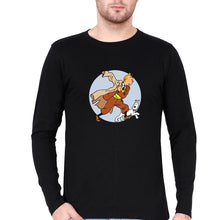 Load image into Gallery viewer, Tintin Full Sleeves T-Shirt for Men-Black-Ektarfa.online

