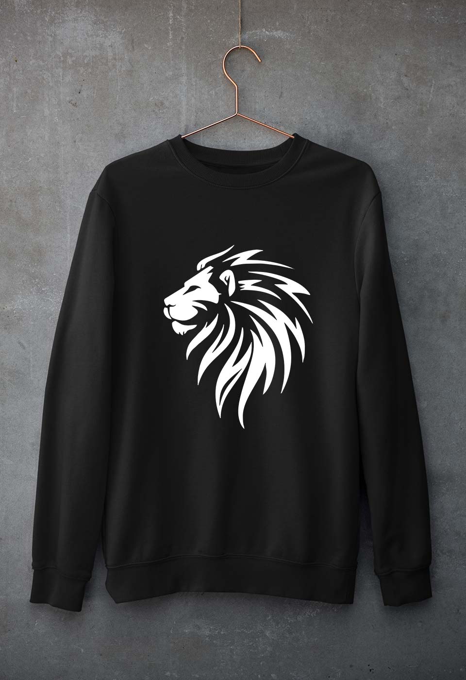 Lion Unisex Sweatshirt for Men/Women-Black-Ektarfa.online
