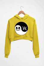 Load image into Gallery viewer, alan walker marshmello Crop HOODIE FOR WOMEN-Mustard Yellow-Ektarfa.online
