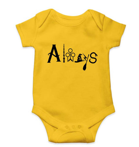 Harry Potter Kids Romper For Baby Boy/Girl-0-5 Months(18 Inches)-Yellow-Ektarfa.online