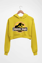 Load image into Gallery viewer, Jurassic Park Crop HOODIE FOR WOMEN-Mustard Yellow-Ektarfa.online
