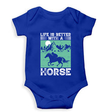 Load image into Gallery viewer, Horse Riding Kids Romper For Baby Boy/Girl-0-5 Months(18 Inches)-Royal Blue-Ektarfa.online
