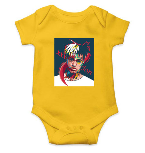 XXXtentacion Kids Romper Kids Romper For Baby Boy/Girl-0-5 Months(18 Inches)-Yellow-Ektarfa.online