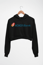 Load image into Gallery viewer, ICICI Bank Crop HOODIE FOR WOMEN-Black-Ektarfa.online
