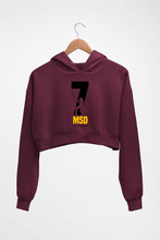 Load image into Gallery viewer, MS Dhoni (MSD) Crop HOODIE FOR WOMEN-Maroon-Ektarfa.online
