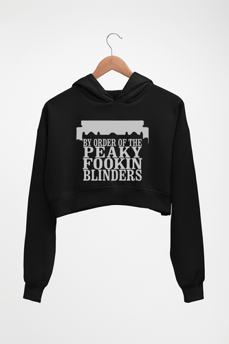 Peaky Blinders Crop HOODIE FOR WOMEN-Black-Ektarfa.online